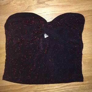 CUTE BLACK AND RED TUBE TOP